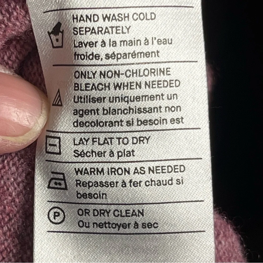 Vince Cashmere Wool Blend Heathered Mauve Pullover Crew Neck — Size Medium - Picture 8 of 9